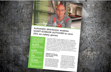 Automatic distributor enables SAINT-GOBAIN AUTOVER to save 25% on safety gloves