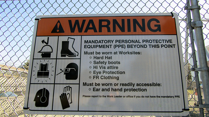 warning sign personal protective equipment