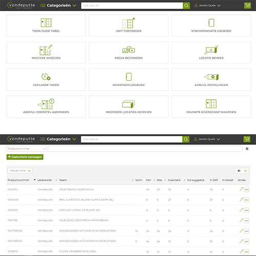 Configuration et gestion de produits dans le logiciel de Vandeputte Safety Experts