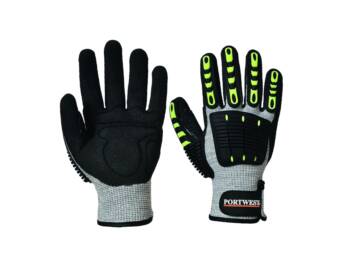 Gant tricoté Hi-Vis Cut C Gloves enduction nitrile vert fluo/noir