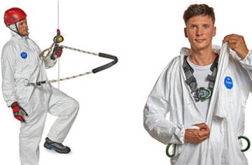 DuPont™ Tyvek® 500 HP protects both the wearer and their fall arrest harness