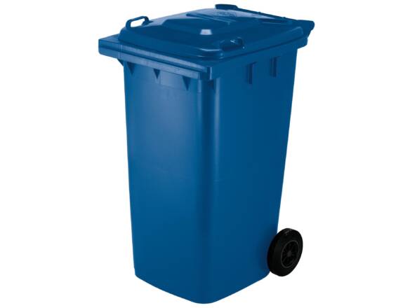 Op te slaan Kaal voedsel Afvalbak blauw 2 wielen 240l - Afvalverzameling - Vandeputte Safety Experts