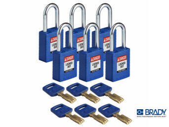 LOTO PADLOCK SAFEKEY WITH SS KD 6PCS