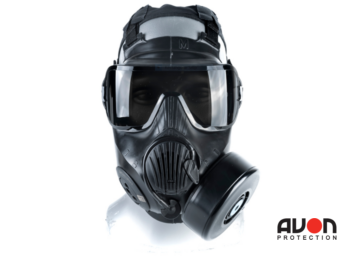 FULL MASK CBRN C50 FILTER ON THE LEFT