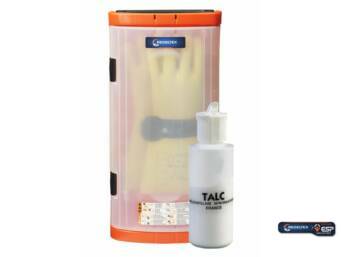 COFFRET GANTS ELECTRO+BOUTEILLE DE TALC