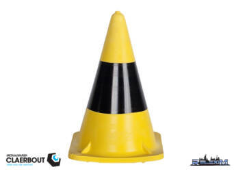 CONE 30CM JAUNE/NOIR