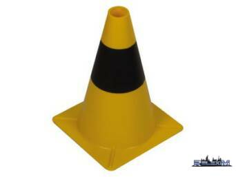 CONE 50CM JAUNE/NOIR