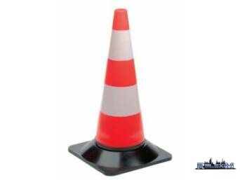 CONE 75CM ORANGE/BLANC REFLECHISSANT