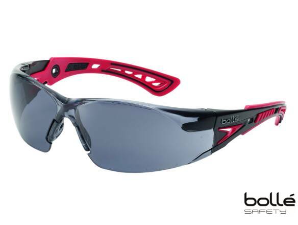 BRILLE RUSH+ SMOKE PLATINUM (ROT/SCHWARZ