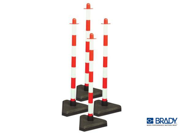 PAAL 900MM ROOD/WIT 292237