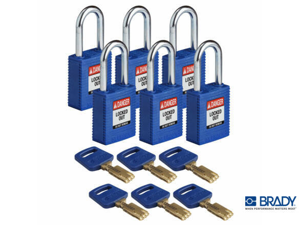 LOTO CADENAS SAFEKEY ANNEAU ACIER KD 6PC