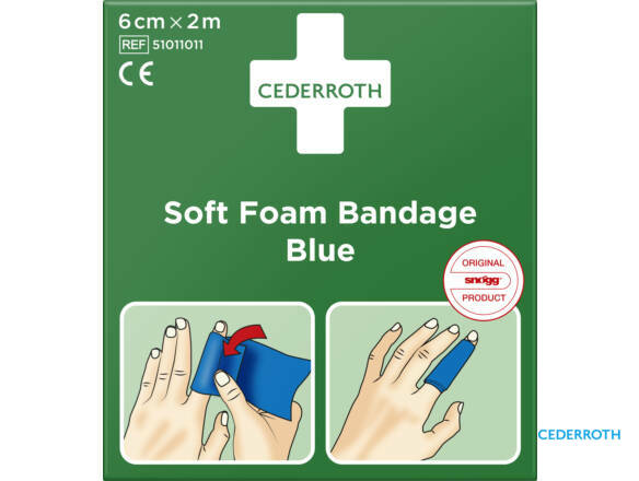 BANDAGE MOUSSE BLEU 6CMX2M