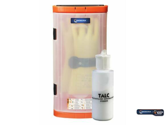 COFFRET GANTS ELECTRO+BOUTEILLE DE TALC