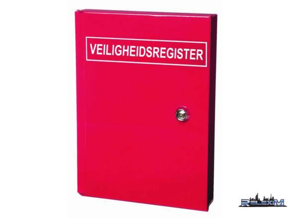 CUPBOARD SAFETY REGISTER STEEL RED