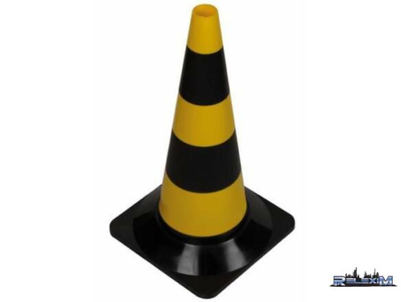 CONE 75CM JAUNE/NOIR