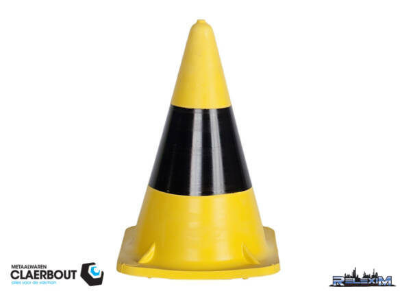 CONE 30CM JAUNE/NOIR