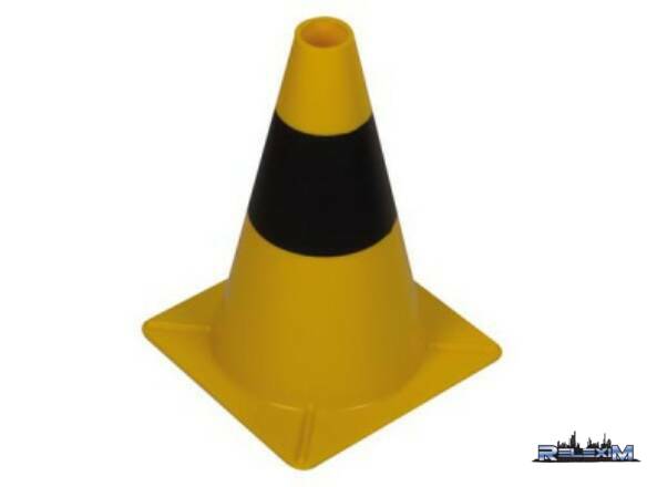 CONE 50CM JAUNE/NOIR