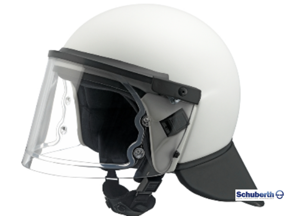 CASQUE EMEUTE P100N BLANC LOGO POLICE