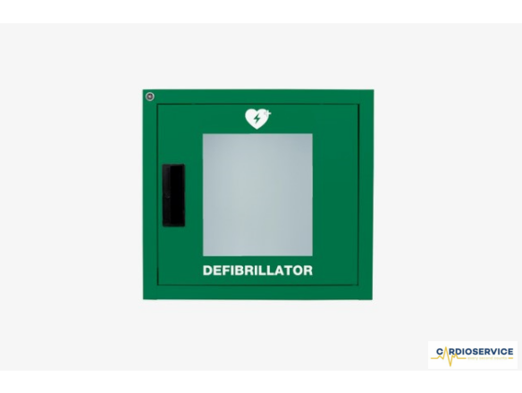 AED INDOOR CABINET METAL GREEN 40X40X23